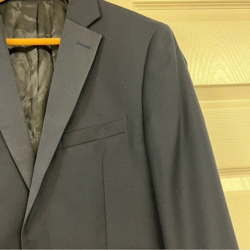 CALVIN KLEIN Extreme Fit 100% Wool black blazer men’s size 38R luxury